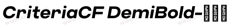 CriteriaCF DemiBold字体转换